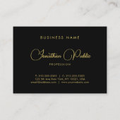 Carte De Visite Modèle de nom de script de calligraphie personnali (Dos)