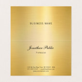 Carte De Visite Modèle de noms élégants Gold Modern Calligraphes H (Intérieur déplié)