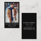 Carte de visite modèle de photo couleur d'acteur - (Devant / Derrière)