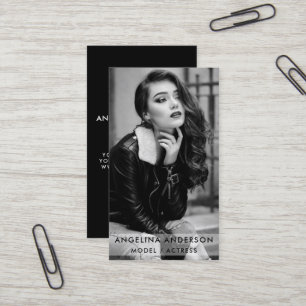 Carte de visite modèle de photo d'acteur noir et
