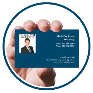 Carte De Visite Modèle de photo d'avocat professionnel