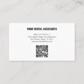 Carte De Visite Modèle de photo et de code QR pour dentiste modern (Dos)