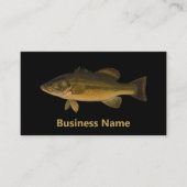 Carte De Visite Modèle de poisson de bar à grande bouche (Devant)