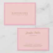 Carte De Visite Modèle de police manuscrit de script manuscrit ros (Devant / Derrière)