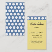 Carte de visite modelé de polkadot (Devant / Derrière)