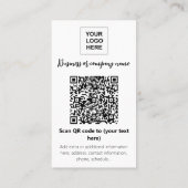Carte De Visite Modèle de présentoir de QR code pour entreprise (Dos)