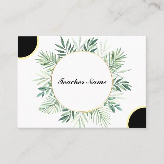 Carte De Visite modèle de professeur (Devant)