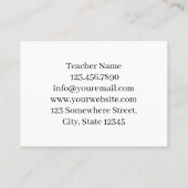 Carte De Visite modèle de professeur (Dos)