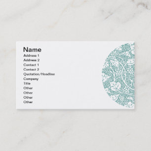 Carte De Visite Modèle de raisin de William Morris sarcelle turquo
