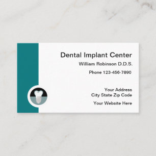 Carte De Visite Modèle de rendez-vous pour implants dentaires