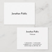 Carte De Visite Modèle de script à la main moderne professionnel (Devant / Derrière)