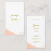 Carte De Visite Modèle de script Gold manuscrit tendance moderne (Devant / Derrière)