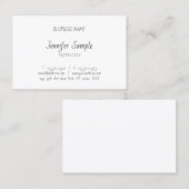 Carte De Visite Modèle de script manuel professionnel moderne asse (Devant / Derrière)