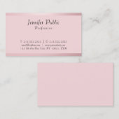 Carte De Visite Modèle de script manuscrit Elegant Rose Gold (Devant / Derrière)