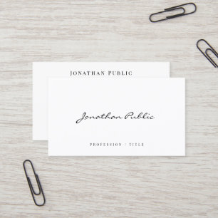 Carte De Visite Modèle de script minimaliste moderne et tendance é