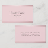 Carte De Visite Modèle de script Rose or moderne élégant tendance (Devant / Derrière)