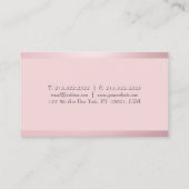 Carte De Visite Modèle de script Rose or moderne élégant tendance (Dos)