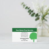 Carte De Visite Modèle de service d'arbre de nom d'entreprise (Debout devant)