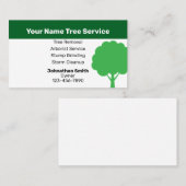 Carte De Visite Modèle de service d'arbre de nom d'entreprise (Devant / Derrière)