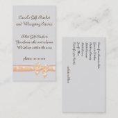 Carte De Visite Modèle de service de panier de cadeau, ruban (Devant / Derrière)