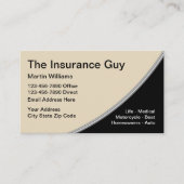 Carte De Visite Modèle de services d'assurance (Devant)