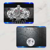 Carte De Visite Modèle de tatouage puissant, voiture    profession (Devant / Derrière)