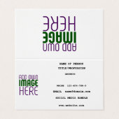 CARTE DE VISITE MODÈLE DE TEXTE D'IMAGE BLANCHE SIMPLE MODERNE (Extérieur déplié)
