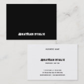 Carte De Visite Modèle de texte en détresse noir et blanc B & W (Devant / Derrière)