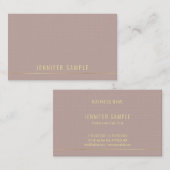 Carte De Visite Modèle de texte moderne or professionnel tendance (Devant / Derrière)