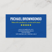 Carte De Visite Modèle de voiture de luxe jaune marine (Dos)