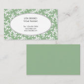 Carte de visite Modèle décoratif à motifs floraux (Devant / Derrière)