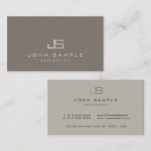 Carte De Visite Modèle décoré d'un monogramme professionnel (Devant / Derrière)