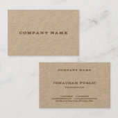 Carte De Visite Modèle d'Elegant Modern Distressed Text Company (Devant / Derrière)