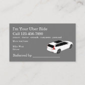 Carte De Visite Modèle d'entreprise de référencement de chauffeurs (Devant)