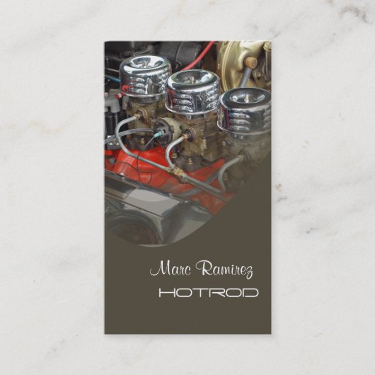 Carte De Visite modèle d'entreprise de restauration d'Hotrod (Devant)