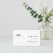 Carte De Visite Modèle d'entreprise moderne simple (Debout devant)