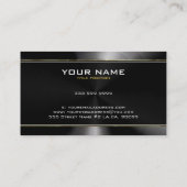 Carte De Visite Modèle des accents en acier inoxydable et or noir (Dos)