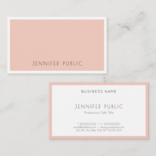 Carte De Visite Modèle design moderne et moderne tendance (Devant / Derrière)