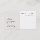Carte De Visite Modèle design moderne moderne propre professionnel (Dos)