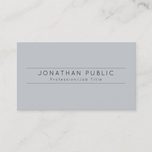Carte De Visite Modèle design simple moderne moderne élégant (Devant)