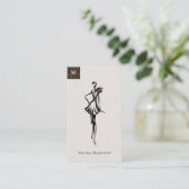 Carte De Visite Modèle d'été du concepteur de mode moderne (Debout devant)