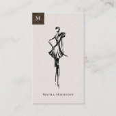 Carte De Visite Modèle d'été du concepteur de mode moderne (Devant)