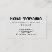 Carte De Visite Modèle d'illustration de voiture de luxe Gray Auto (Dos)