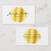 Carte De Visite Modèle d'or manuscrit moderne personnalisé (Devant / Derrière)