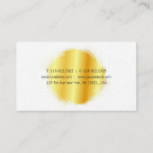 Carte De Visite Modèle d'or manuscrit moderne personnalisé (Dos)