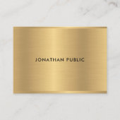 Carte De Visite Modèle doré professionnel Élégant moderne (Devant)