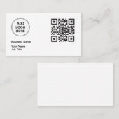 Carte De Visite Modèle du code QR du secteur budgétaire (Devant / Derrière)