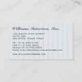 Carte De Visite Modèle du concepteur d'intérieur (Dos)