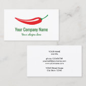 Carte De Visite Modèle du logo de la société de piment rouge (Devant / Derrière)