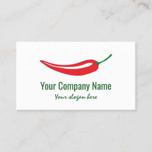 Carte De Visite Modèle du logo de la société de piment rouge (Devant)
